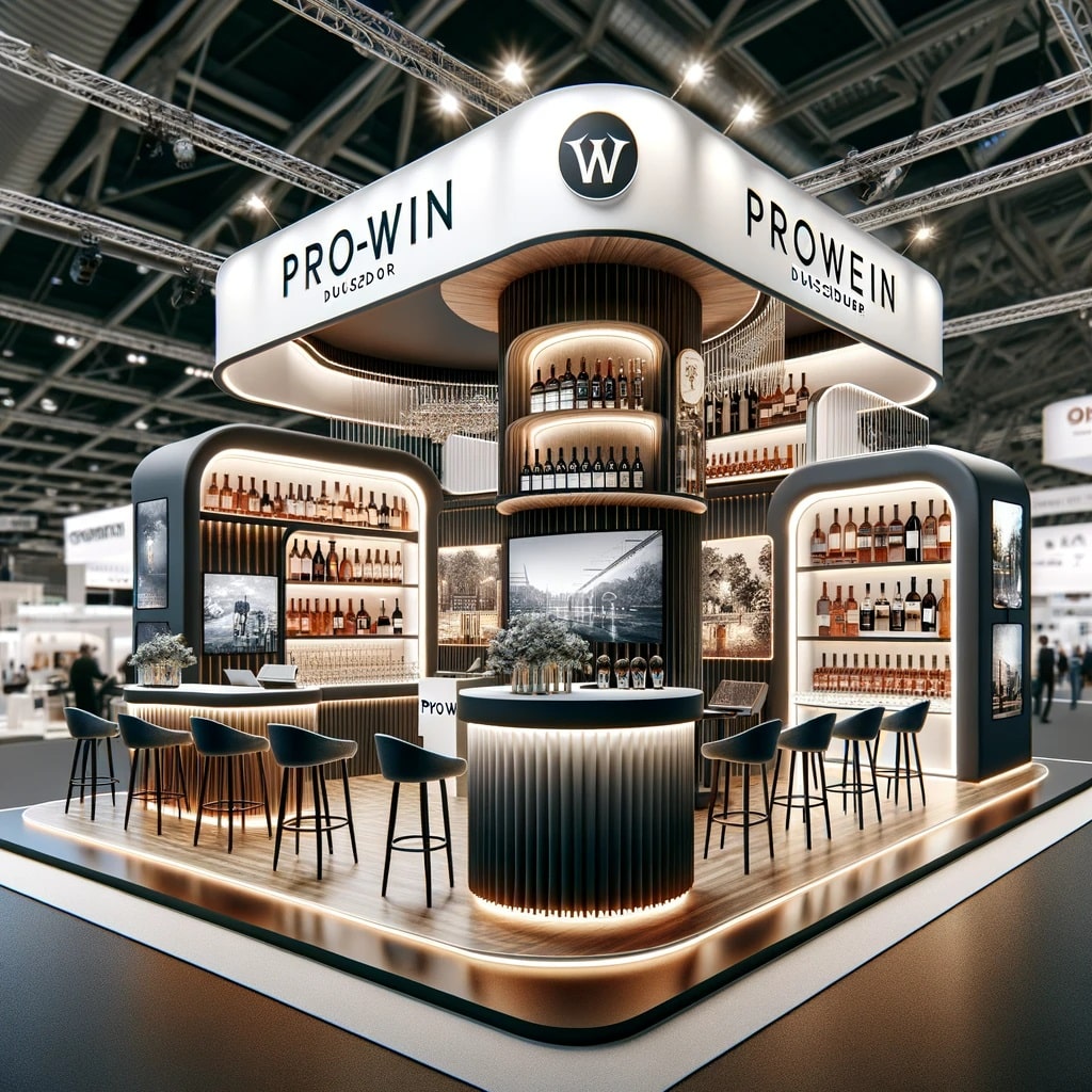 exhibition booth by Whimsical Exhibits for ProWein Düsseldorf