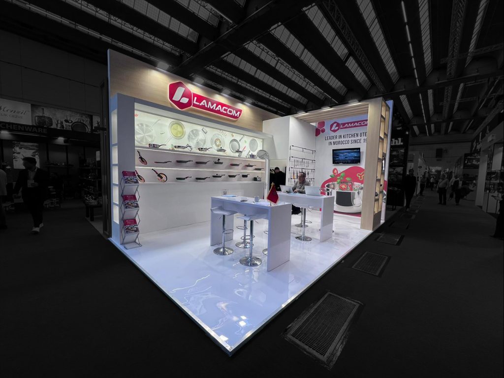 Stand de exposición del pabellón nacional en Europa